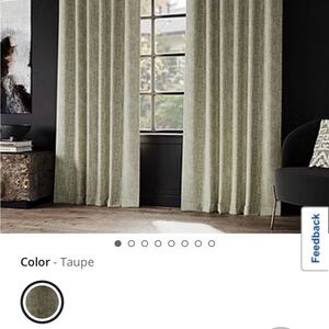 Elegant Taupe Blackout Curtain Top Designer Quality BRAND NEW NIB Final Sale
